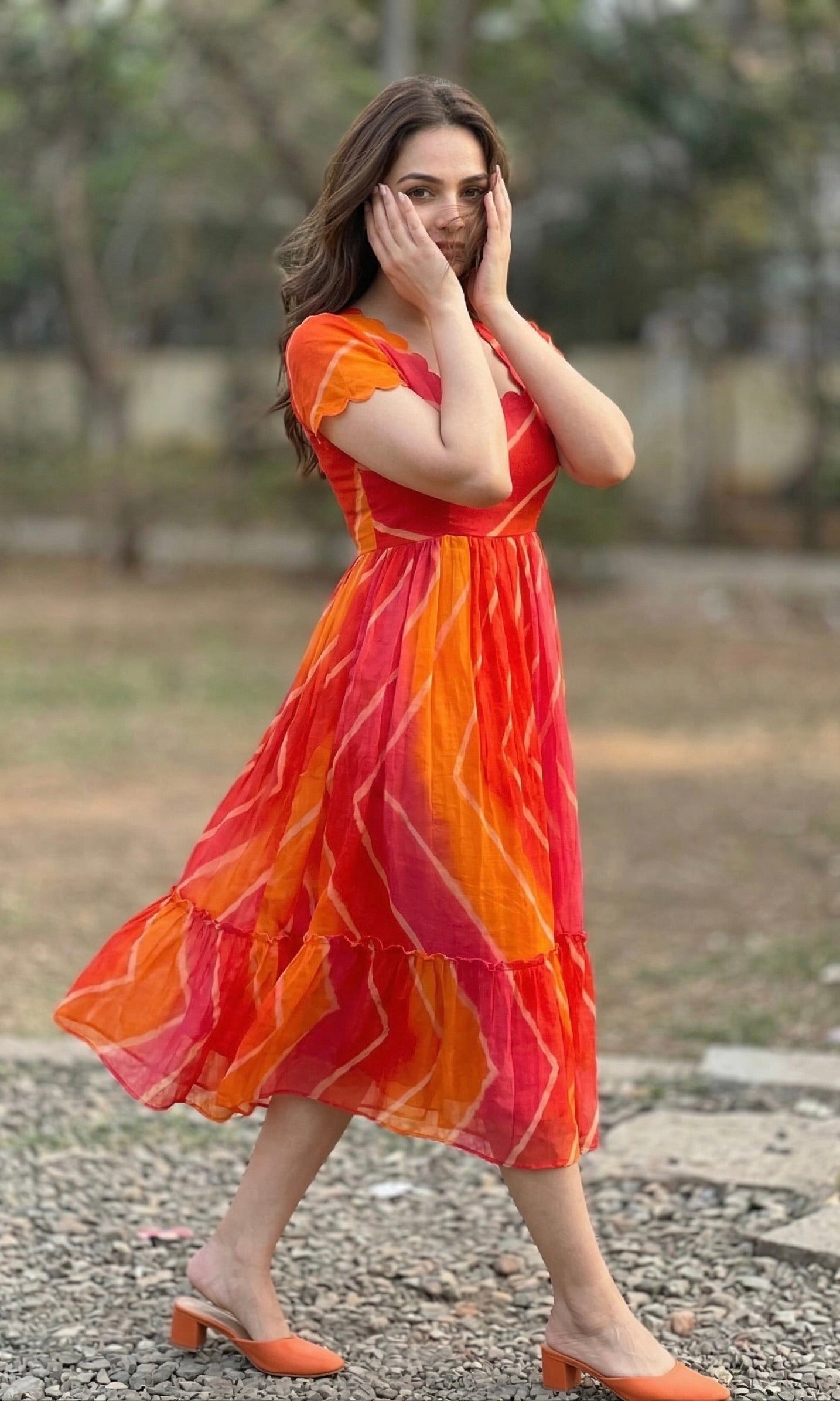 Tiered Midi Dress Vasanta - Multi
