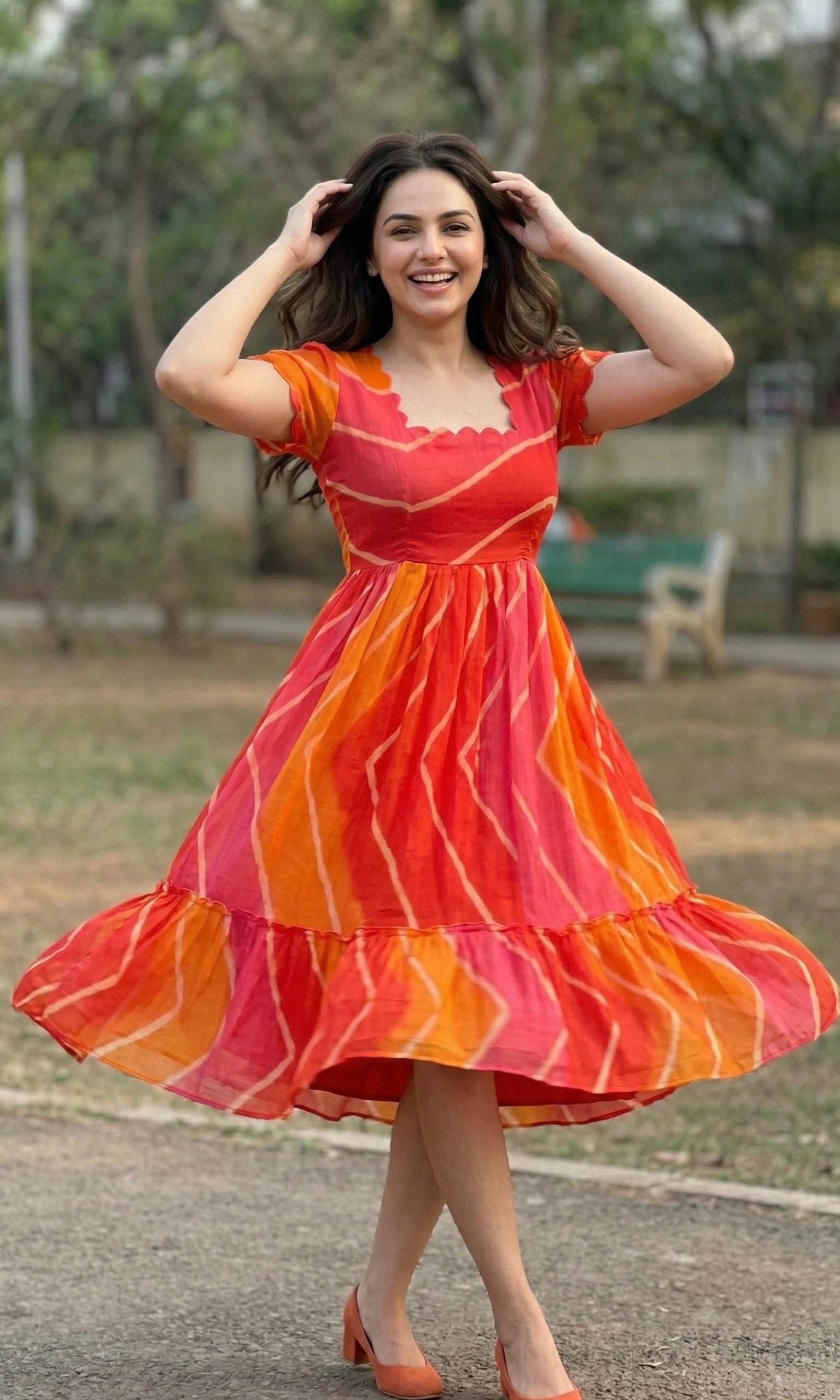 Tiered Midi Dress Vasanta - Multi