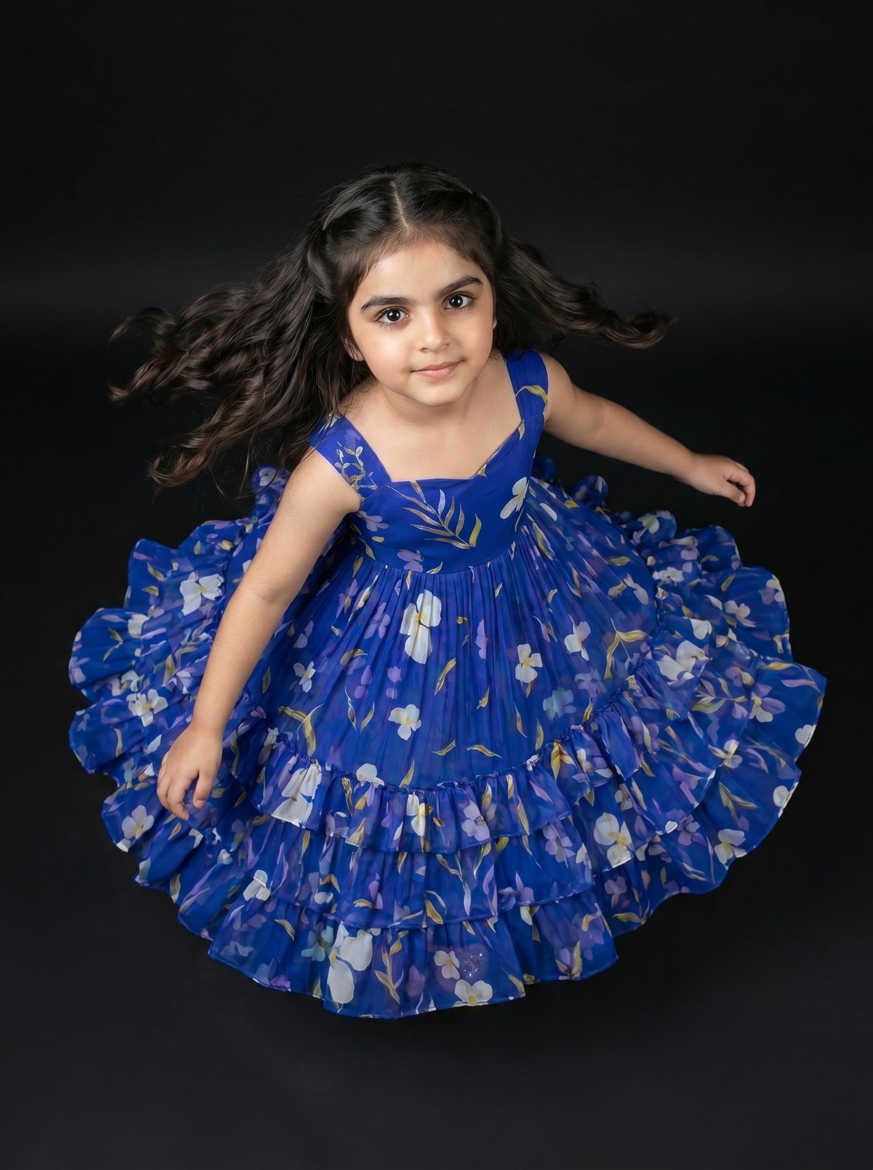Three Layer Mini Midi Dress Vasanta - Royal Blue