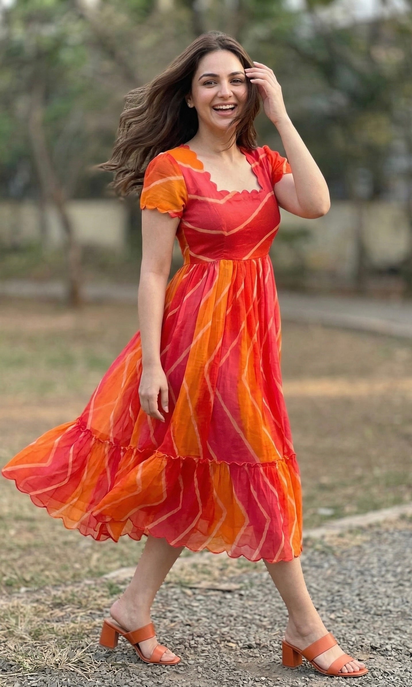 Tiered Midi Dress Vasanta - Multi