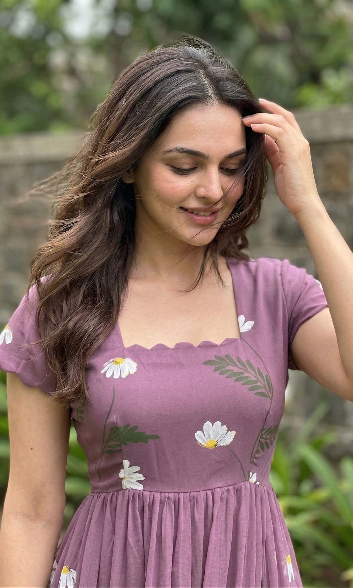 Tiered Midi Dress Vasanta - Purple