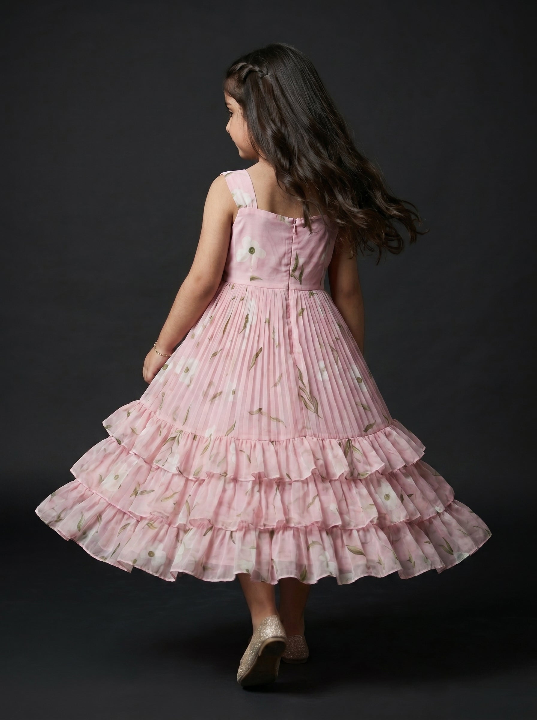 Three Layer Mini Midi Dress Vasanta - Pink