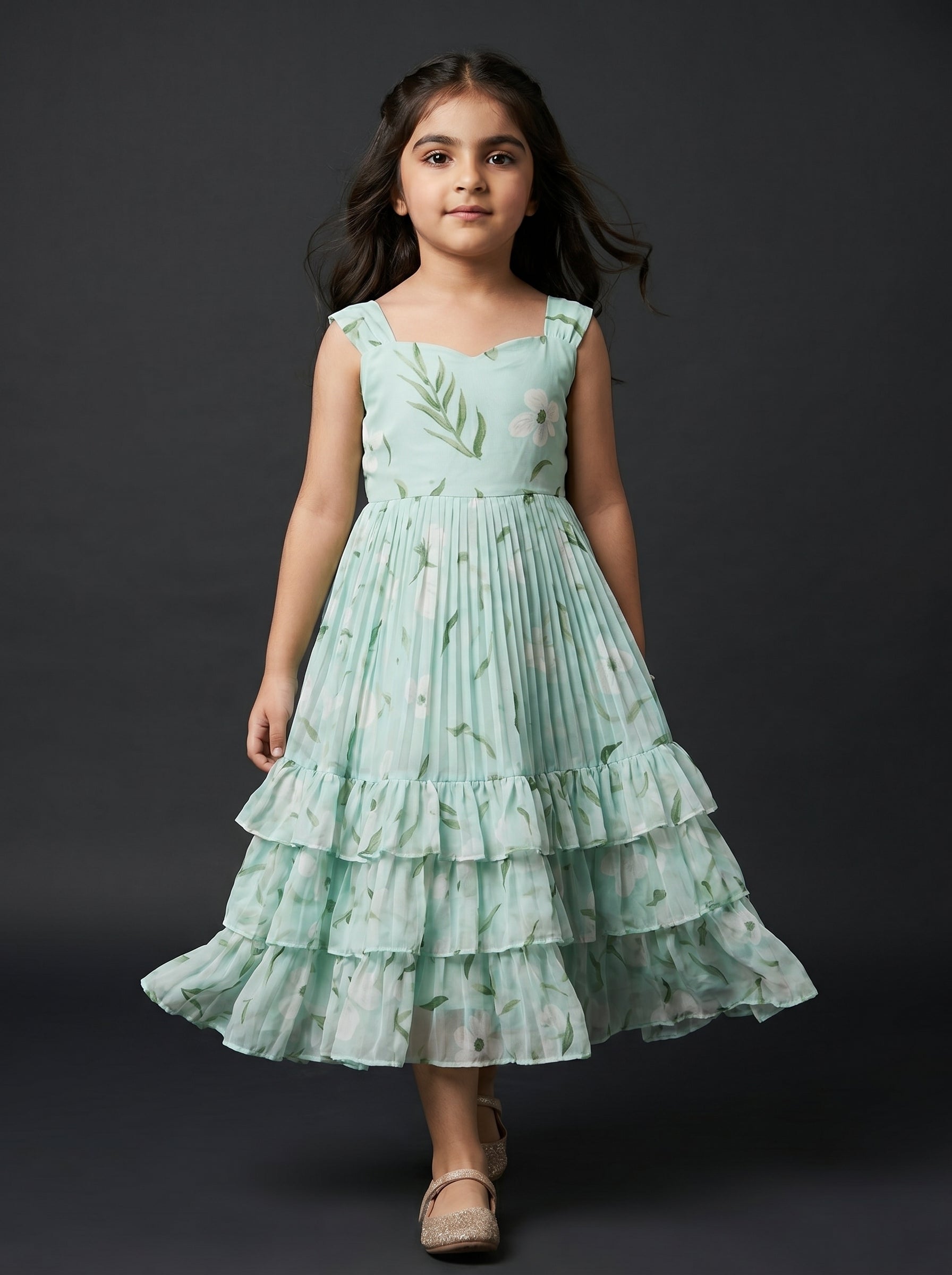 Three Layer Mini Midi Dress Vasanta - Light Blue