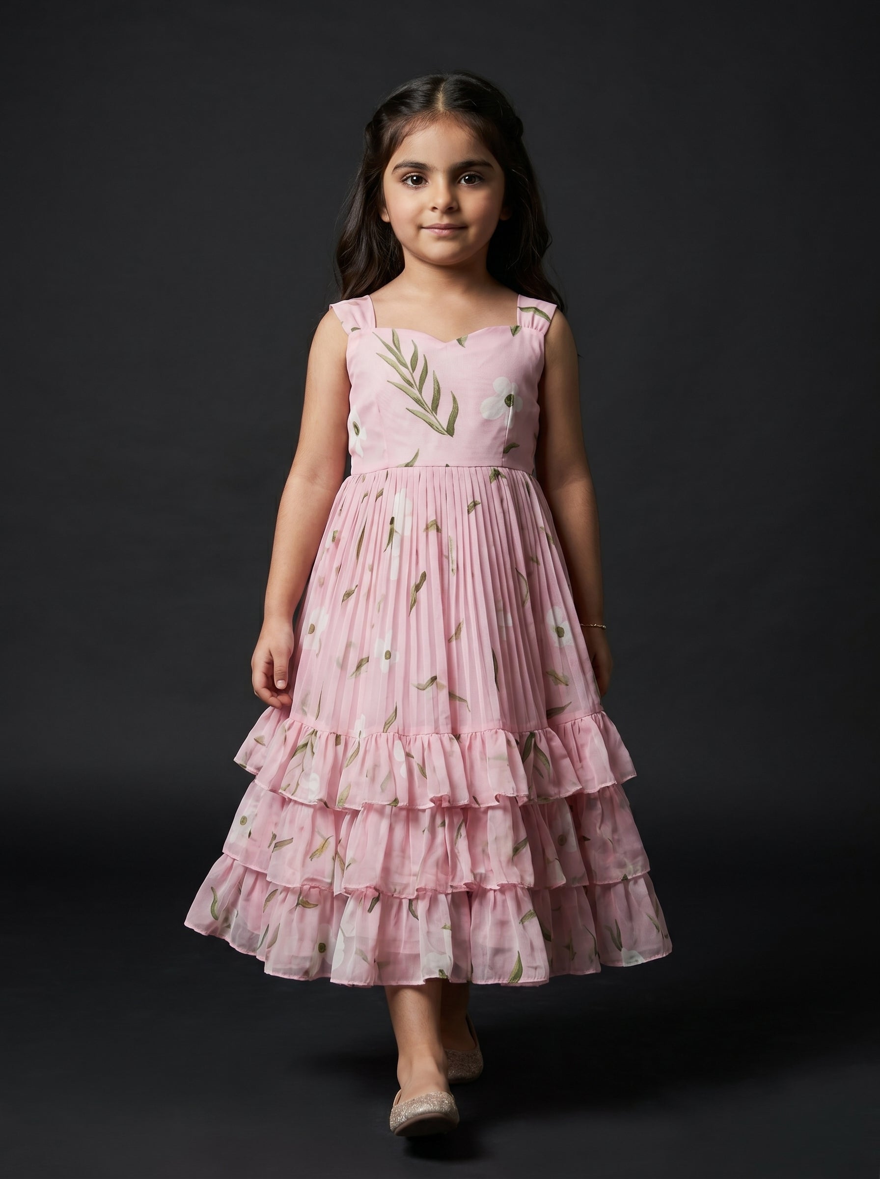 Three Layer Mini Midi Dress Vasanta - Pink