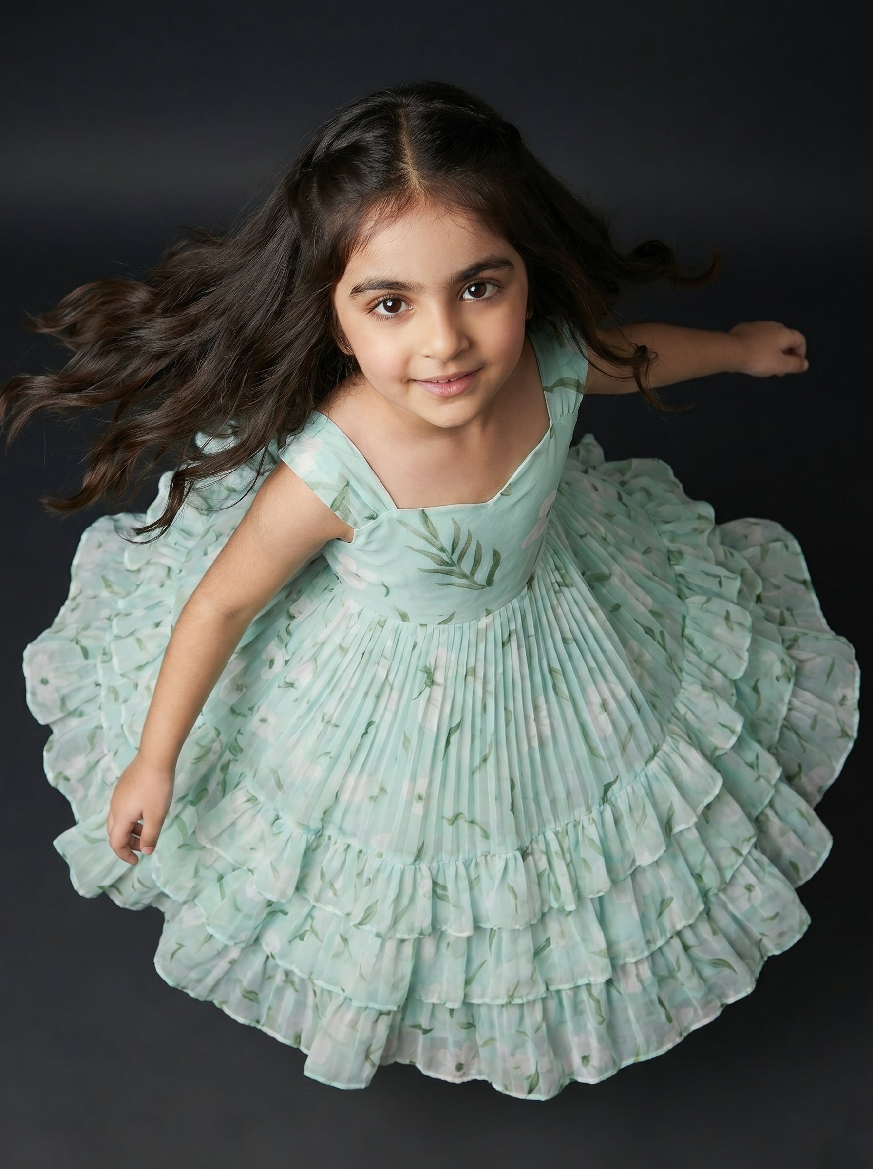 Three Layer Mini Midi Dress Vasanta - Light Blue